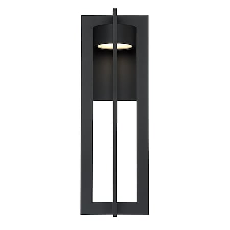 Dweled Chamber 25in LED Indoor and Outdoor Wall Light 3000K in Black WS-W486